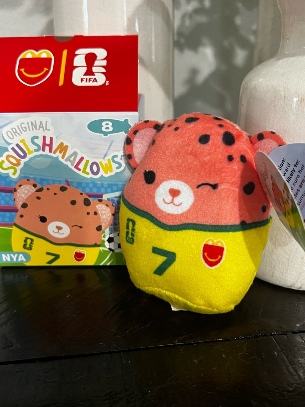 McDonald's Black & Pink Spotted Leopard Squishmallow Plush - FIFA Nya #8